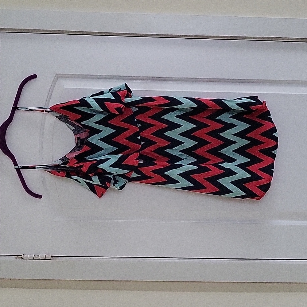 Rue 21, Large, Pink and blue chevron, tank top